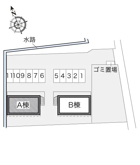 ★手数料０円★久留米市津福今町　月極駐車場（LP）